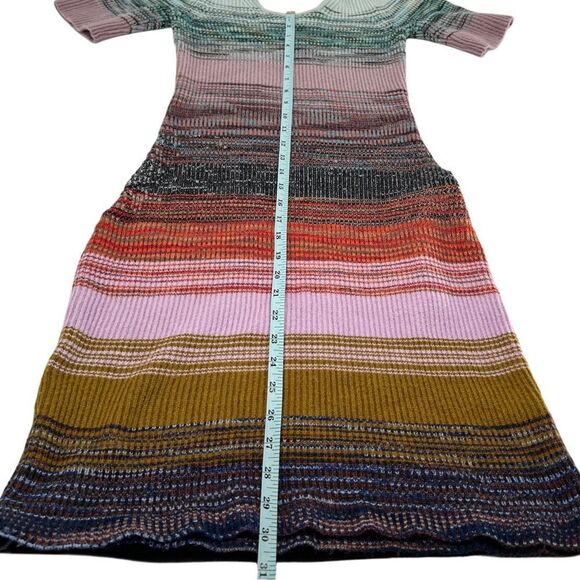 Anthropologie Space-Dyed Knit Scoop Neck Midi Dress Small Petite - Picture 8 of 10